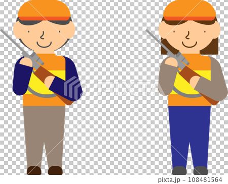 Hunter male and female image material set Hunter male and female image material set 108481564
