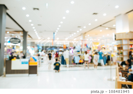 Abstract blurred of people in shopping mall of department store for background Abstract blurred of people in shopping mall of department store for background 108481945
