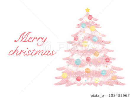 ピンククリスマスツリー 108483967