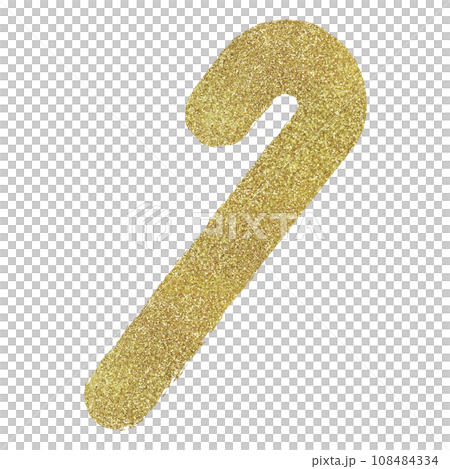 Illustration material Christmas candy hand-painted gold 108484334