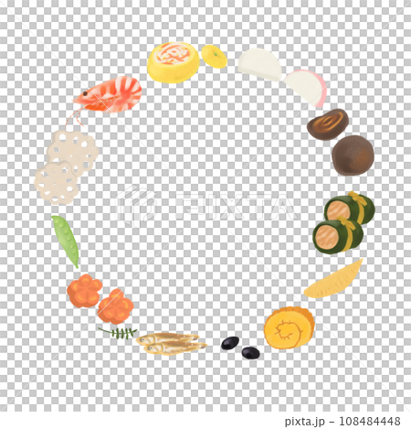 手繪各種圓形框架 108484448