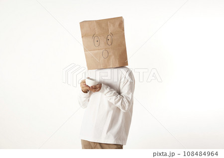 Various emotions and movements of the person wearing the mask. Various emotions and movements of the person wearing the mask. 108484964