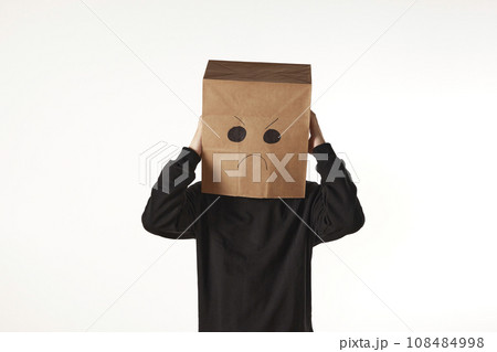 Various emotions and movements of the person wearing the mask. Various emotions and movements of the person wearing the mask. 108484998