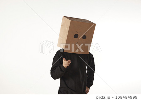 Various emotions and movements of the person wearing the mask. Various emotions and movements of the person wearing the mask. 108484999