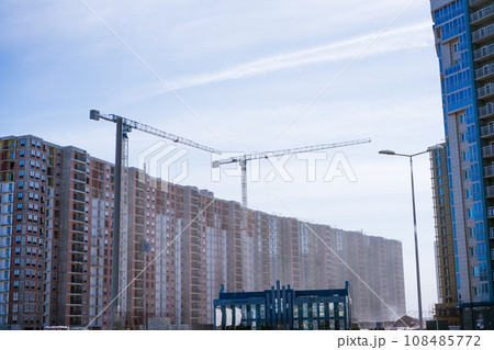 high-rise buildings under construction with 108485772