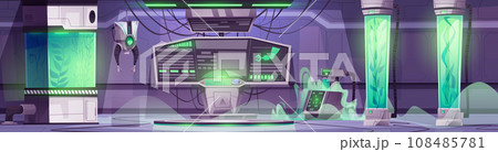 Spaceship laboratory with equipment 108485781