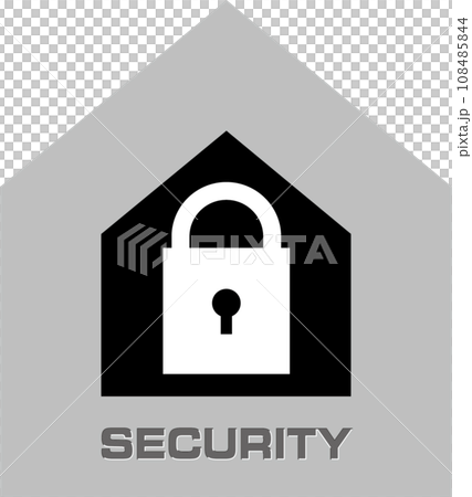 用堅固的房子和鑰匙表達的安全標記 108485844