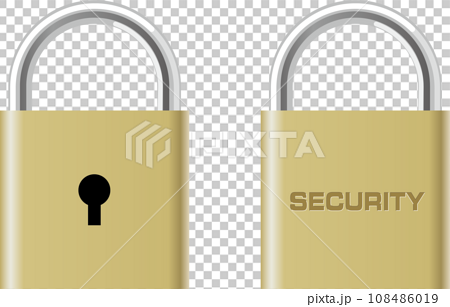 リアルな鍵で表現したセキュリティマーク 108486019