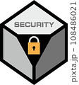 頑丈なブロックと鍵で表現したセキュリティマーク 108486021