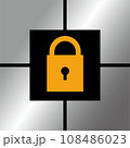頑丈なブロックで囲まれた鍵で表現したセキュリティマーク 108486023