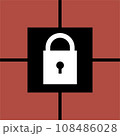 頑丈なブロックで囲まれた鍵で表現したセキュリティマーク 108486028