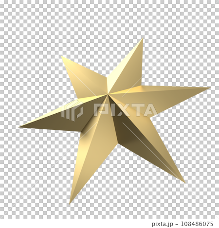 The Gold Christmas star for holiday or celebration concept 3d rendering. The Gold Christmas star for holiday or celebration concept 3d rendering. 108486075