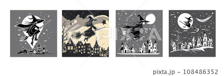 Banner set Buona Befana means happy Epiphany Christmas Tradition in Italy or Banner set Buona Befana means happy Epiphany Christmas Tradition in Italy or 108486352