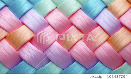 Seamless knitted pattern crocheted from bright yarn 108487294