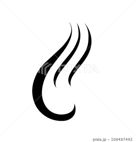 Beautiful hair wave abstract Logo design.Logo for business, salon, beauty, hairdresser, care. 108487492