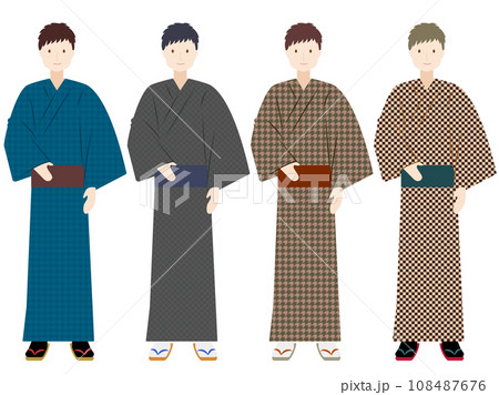 着物姿の若い男性 108487676
