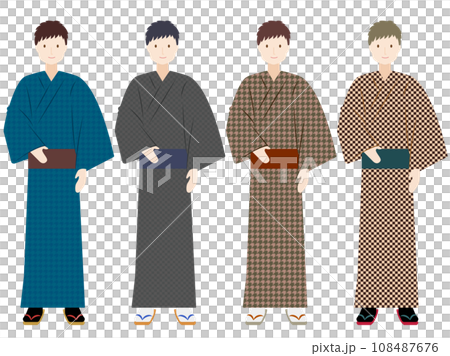 着物姿の若い男性 108487676