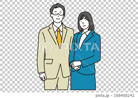 亞洲男性和女性商人 亞洲男性和女性商人 108488242