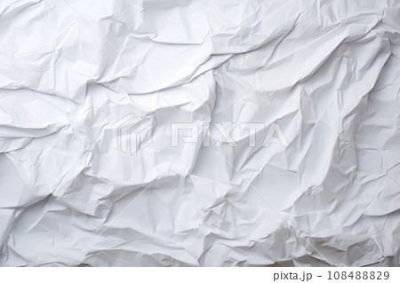 Rough, Distressed, and Weathered White Blank Crumpled Paper Poster Texture Background 108488829