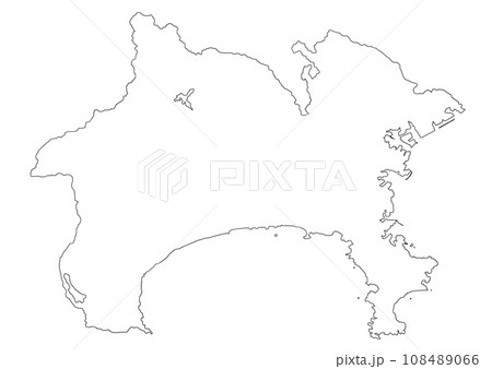 白地図　神奈川県 108489066
