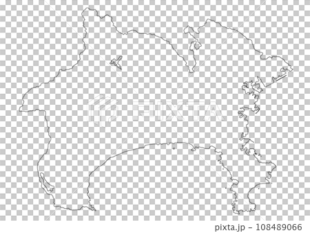 白地図　神奈川県 108489066