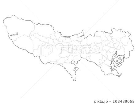 白地図　東京都 108489068