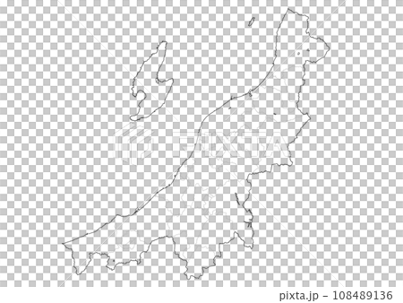 Blank map Niigata prefecture 108489136