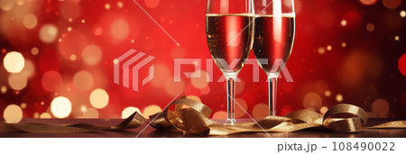 Two glasses of champagne. Two glasses of champagne. 108490022