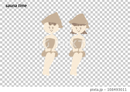 静かにサウナを楽しむ女性2人 108493011