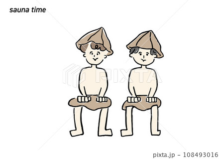 静かにサウナを楽しむ男性 108493016