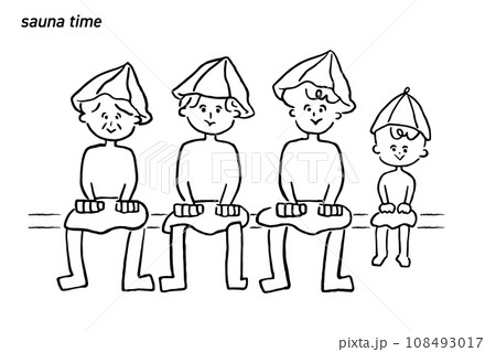 静かにサウナを楽しむ男性 108493017