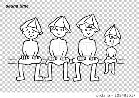 静かにサウナを楽しむ男性 108493017