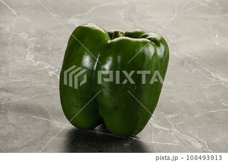 Raw green Bulgarian bell pepper Raw green Bulgarian bell pepper 108493913