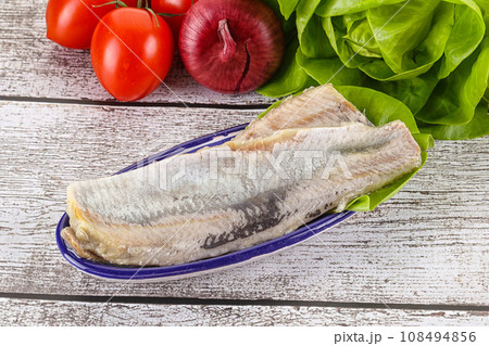 Herring fillet in the oil 108494856