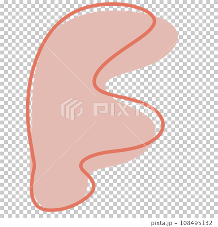 Orange Abstract Shape Art illustration Abstract Element Orange Abstract Shape Art illustration Abstract Element 108495132