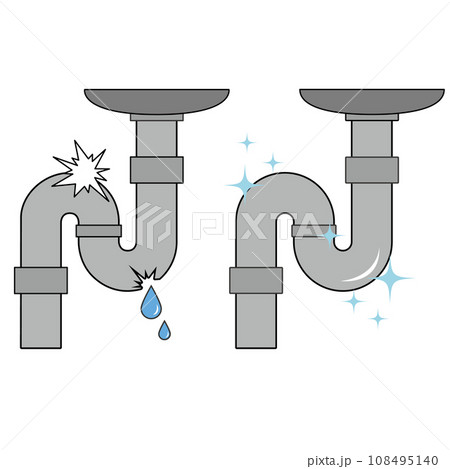 パイプの老朽化と水漏れの配管修理 108495140