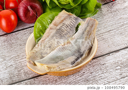 Herring fillet in the oil 108495790