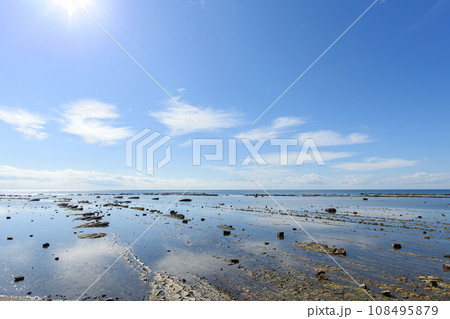 日本の渚百選 男鹿半島 鵜ノ崎海岸 秋田県 日本の渚百選 男鹿半島 鵜ノ崎海岸 秋田県 108495879