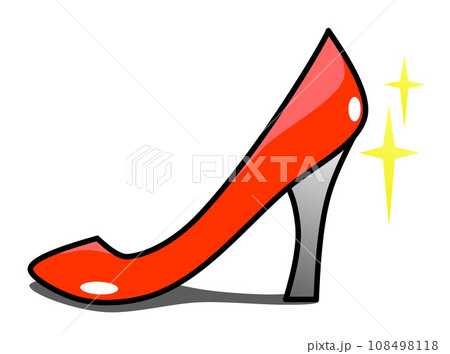 新品で輝く女性用の靴でハイヒールのシルエットのイラスト素材 [108498118] - PIXTA