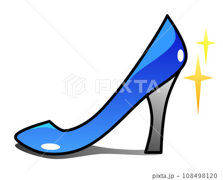 新品で輝く女性用の靴でハイヒールのシルエット 108498120