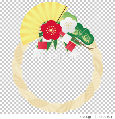 Illustration of shimenawa decoration 108499304