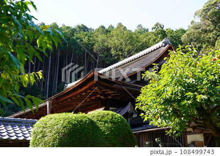 京都・正伝寺（方丈の前庭、枯山水、比叡山の借景式庭園） 108499743