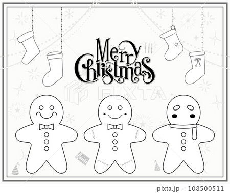クリスマスベクターイラストコレクション(ジンジャーブレッドマン/クリスマス靴下) クリスマスベクターイラストコレクション(ジンジャーブレッドマン/クリスマス靴下) 108500511
