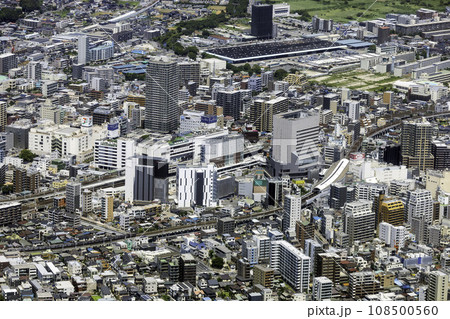 千葉県の船橋駅付近を空撮 千葉県の船橋駅付近を空撮 108500560