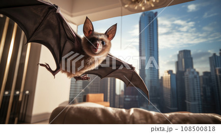 Exotic Madagascar bat in a modern apartment, a captivating reminder of the wonders of biodiversity Exotic Madagascar bat in a modern apartment, a captivating reminder of the wonders of biodiversity 108500818