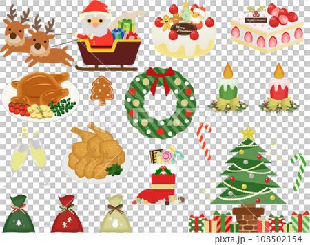 Christmas illustration set 108502154