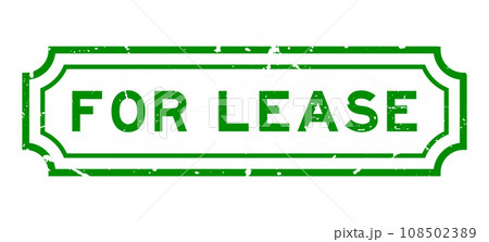 Grunge green for lease word rubber seal stamp on white background 108502389