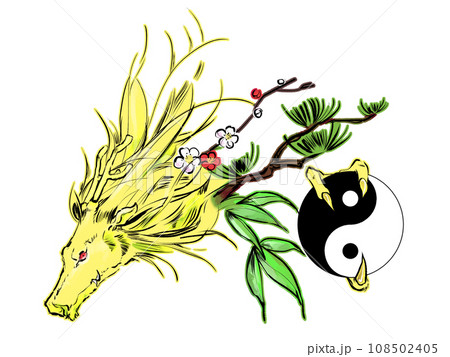 手描きの龍のイラスト 108502405