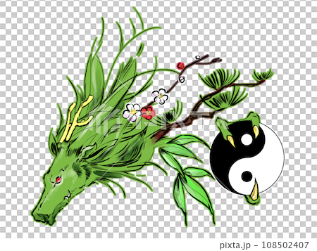 Hand drawn dragon illustration 108502407
