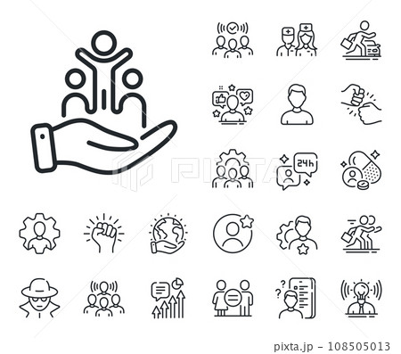 Equity culture sign. Specialist, doctor and job competition outline icons. Inclusion line icon. Gender diversity symbol. Inclusion line sign. Avatar placeholder, spy headshot icon. Vector Equity culture sign. Specialist, doctor and job competition outline icons. Inclusion line icon. Gender diversity symbol. Inclusion line sign. Avatar placeholder, spy headshot icon. Vector 108505013